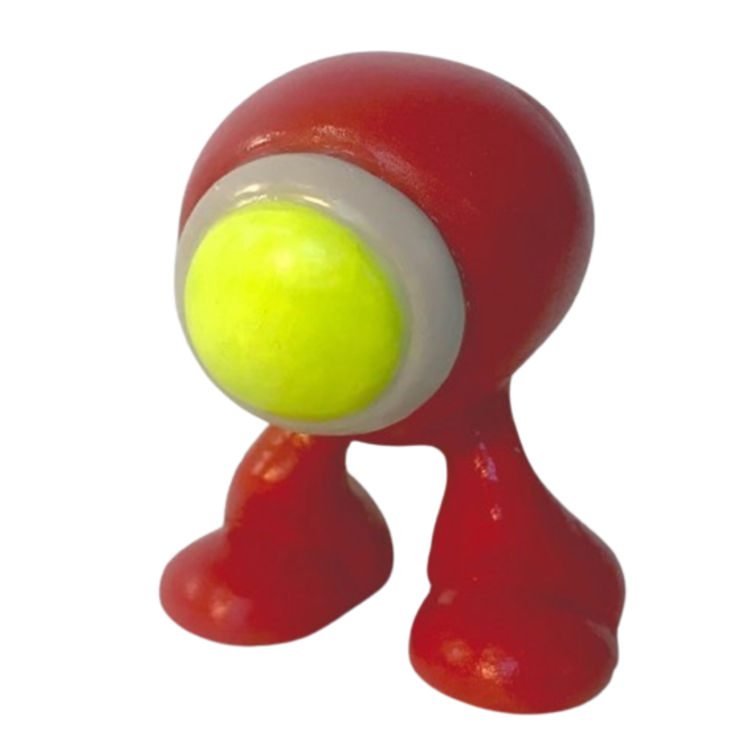Red with Neon Yellow Eye Ionoid by Galaxxor (Ben Spencer)