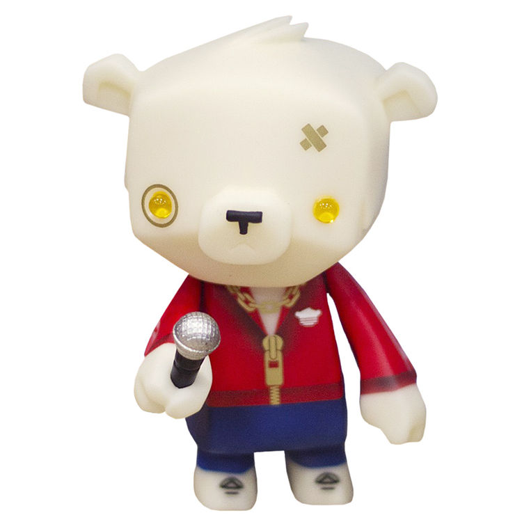 Beastie Bear Playset Red with Mic by Dead Beat City (Barnaby Purdy)