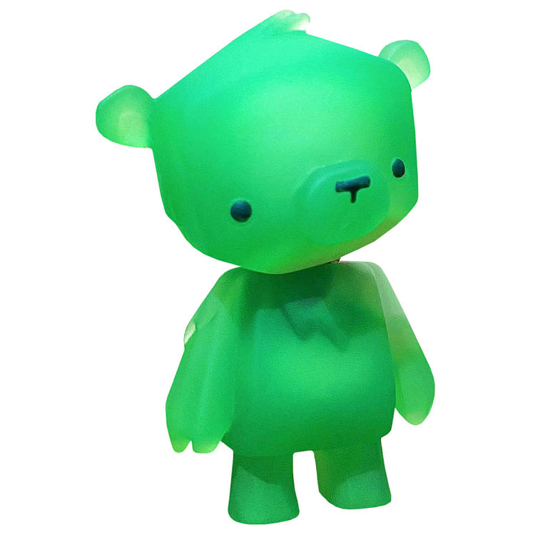 Mini Green GID Kuma Cub by Dead Beat City (Barnaby Purdy)