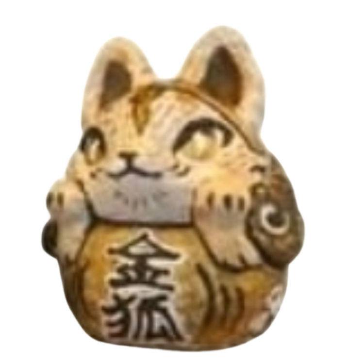 Gold Daruma Fox by Genkosha