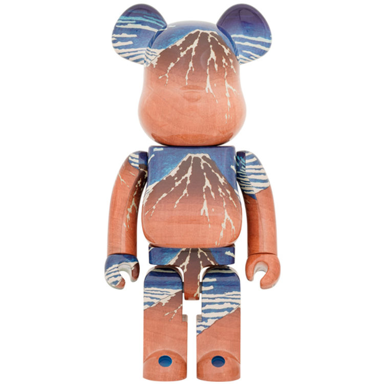 1000% Thirty-six Views of Tomitake, Fine Wind, Clear Morning Bearbrick by Katsushika Hokusai