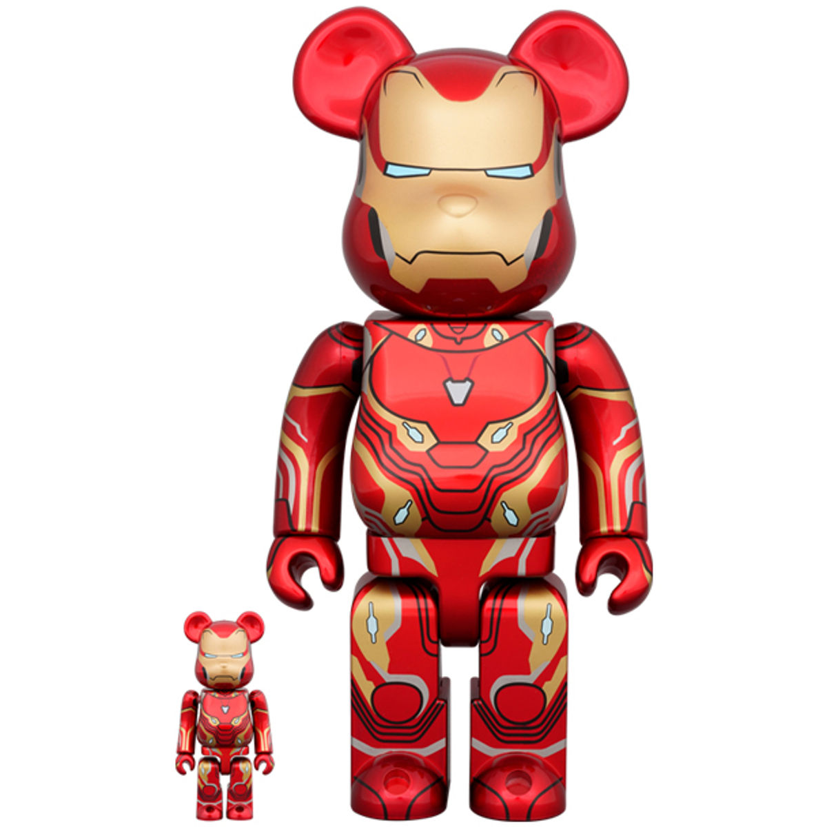100% + 400% Mark 50 Iron Man : The Infinity Saga Be@rbrick (Set)