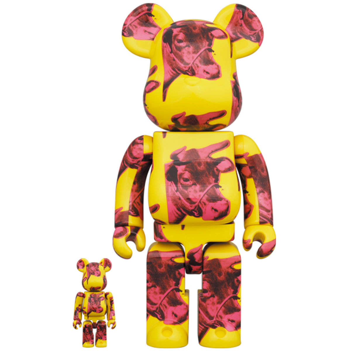 100% + 400% Cow Wallpaper Andy Warhol Be@rbrick (Set)