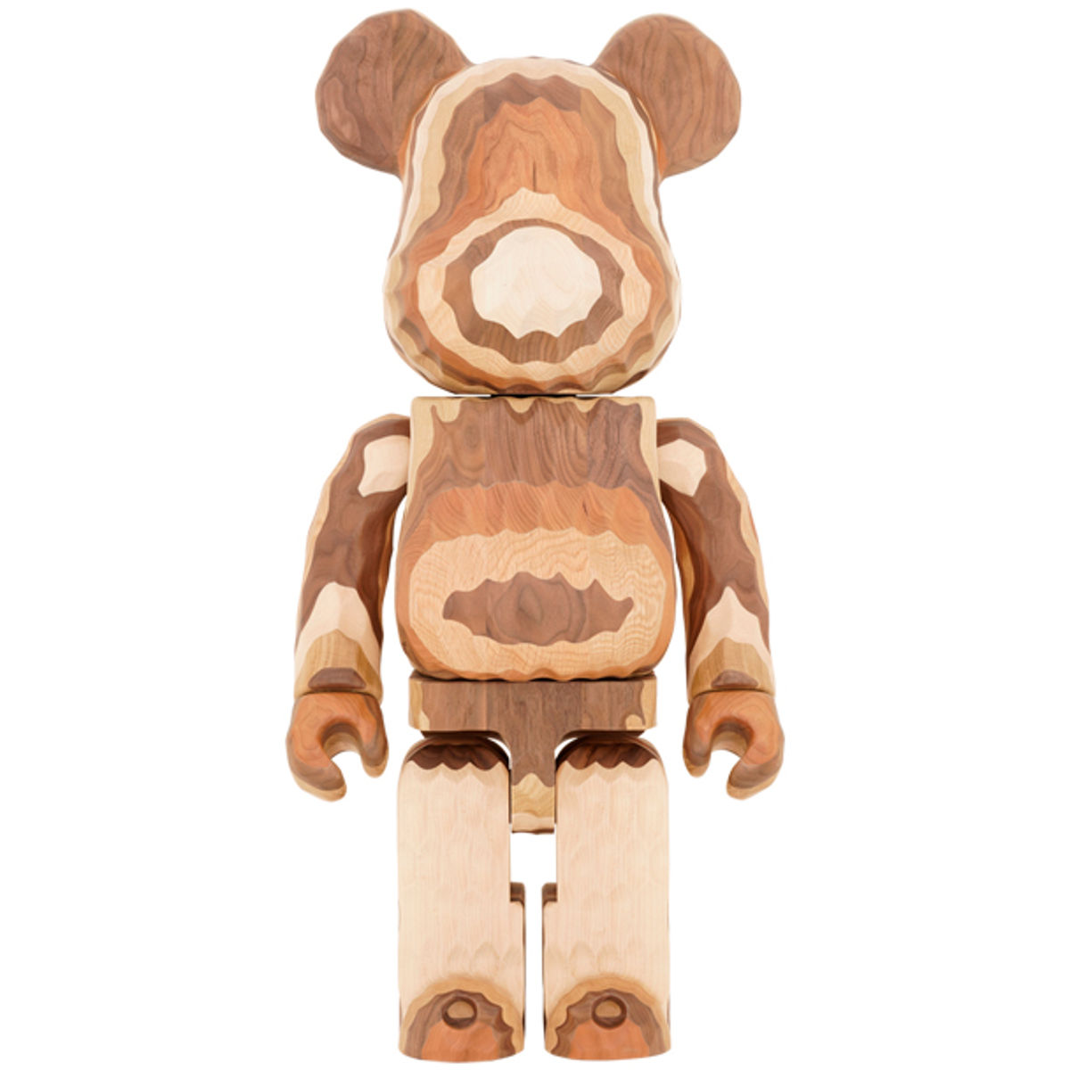 1000% Carved Wood Layered Bearbrick