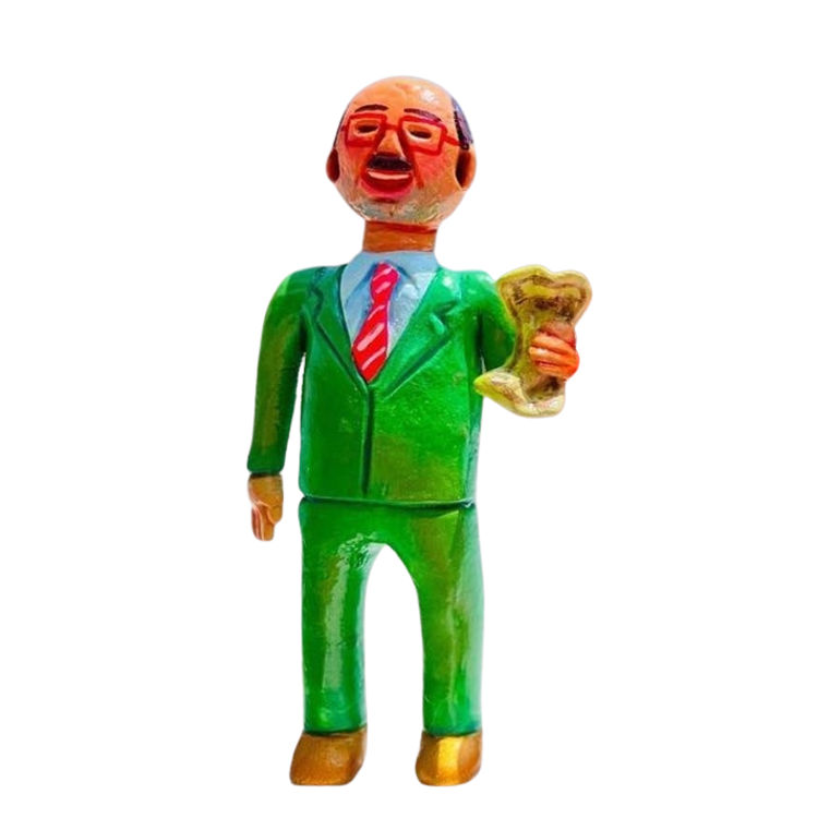 Mr. Satoshi in Green with Cash by Dehara Yukinori
