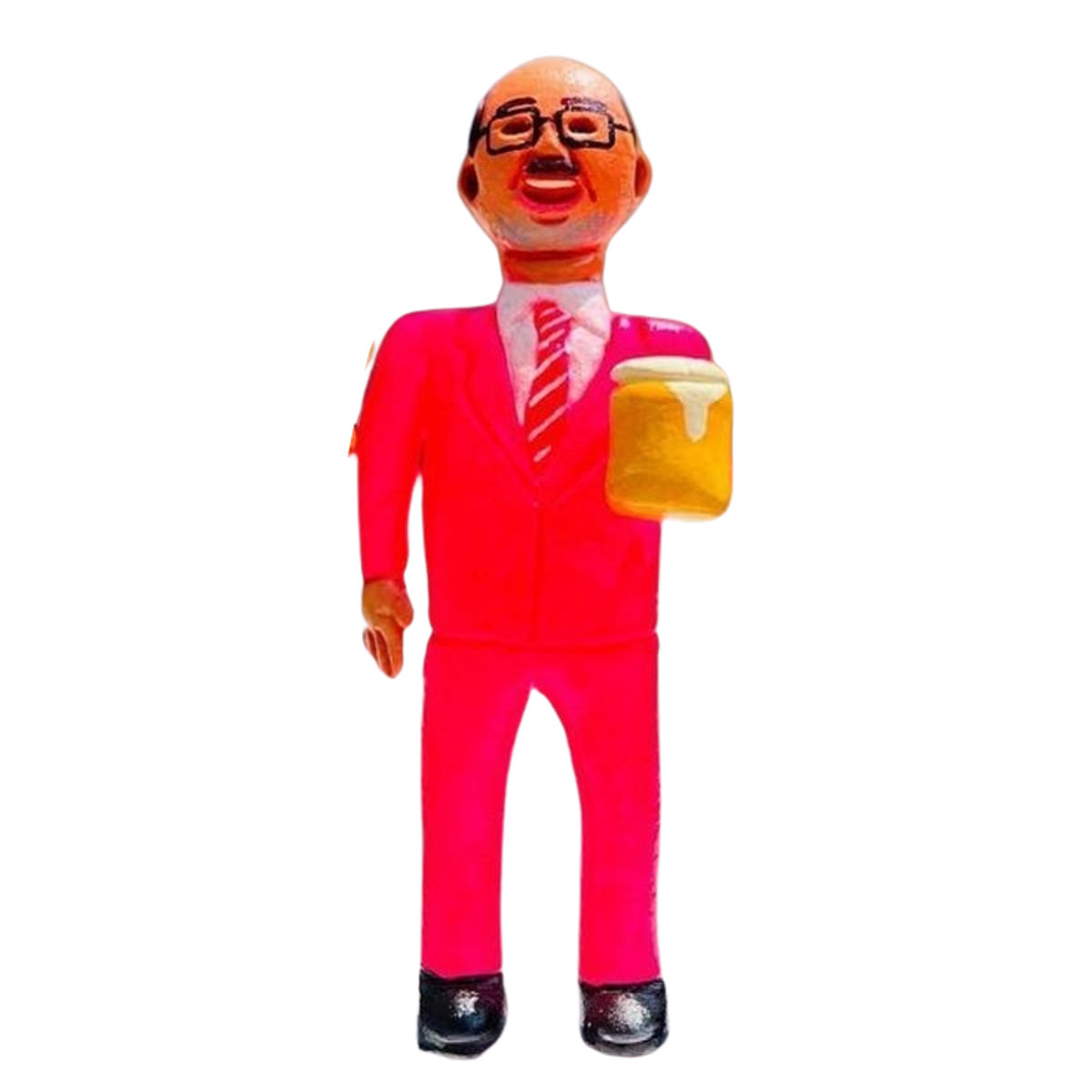 Mr. Satoshi in Red with Beer