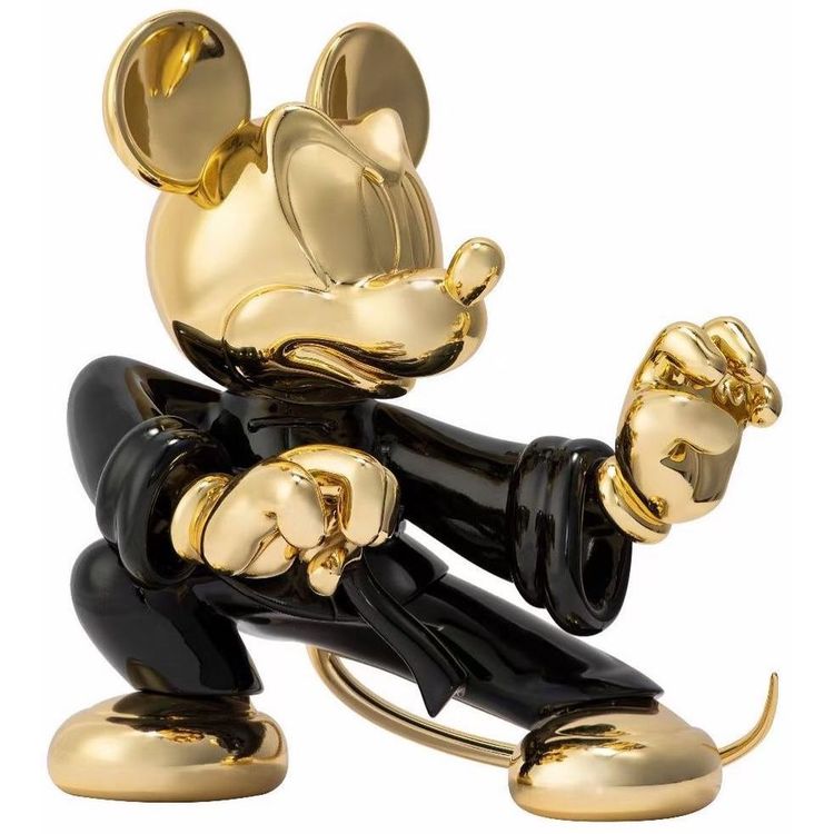 Black & Gold Kongfu Mickey Mouse by Pop Sunday