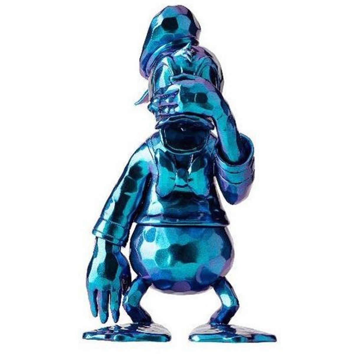 Chrome Wood Carving Donald Duck