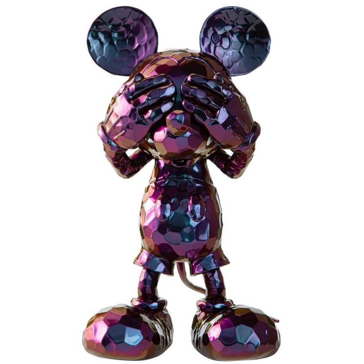 Starry Sky Purple Wood Carving Mickey Mouse by Pop Sunday