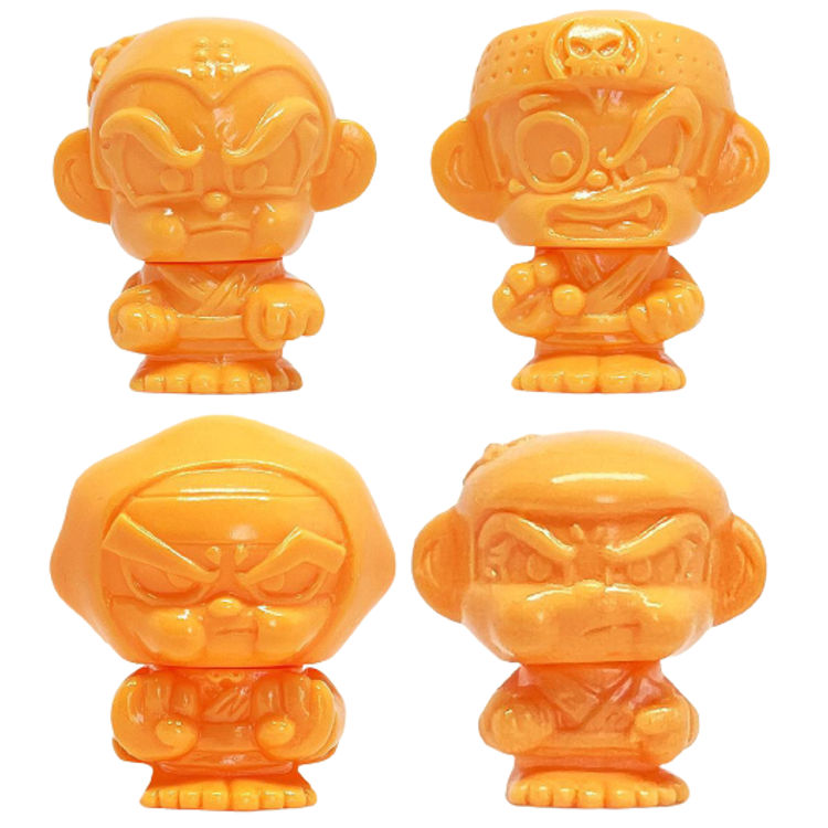 Orange Cream Purple Dream Hyperactive Monkey & Friends Sofubi (Set) by Hyperactive Monkey (Jerome Lu)