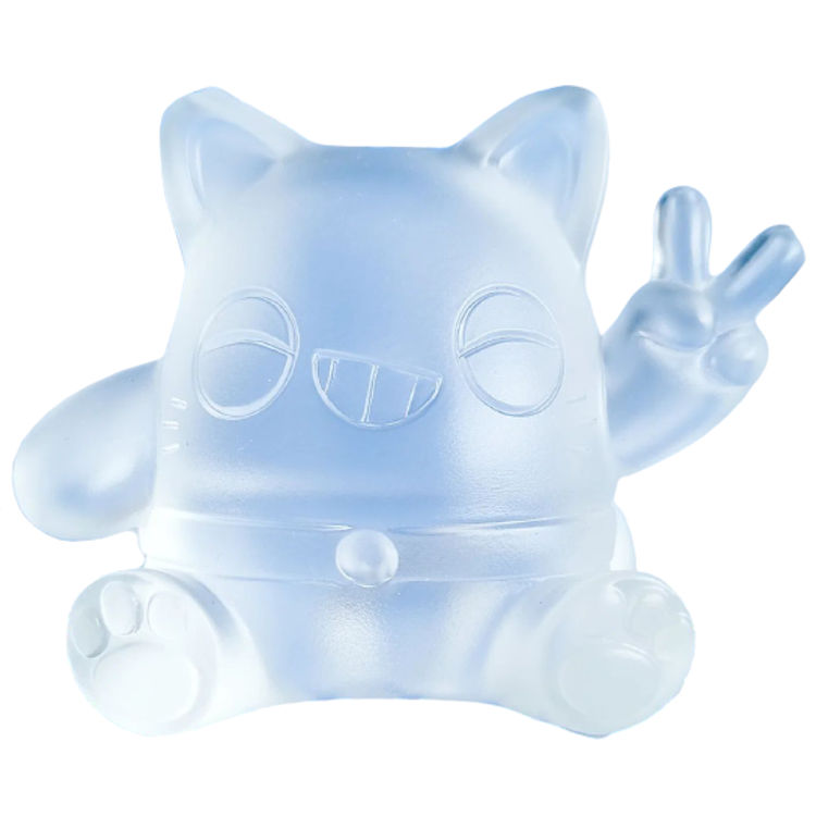 Clear Lucky Cat by Dolly Oblong