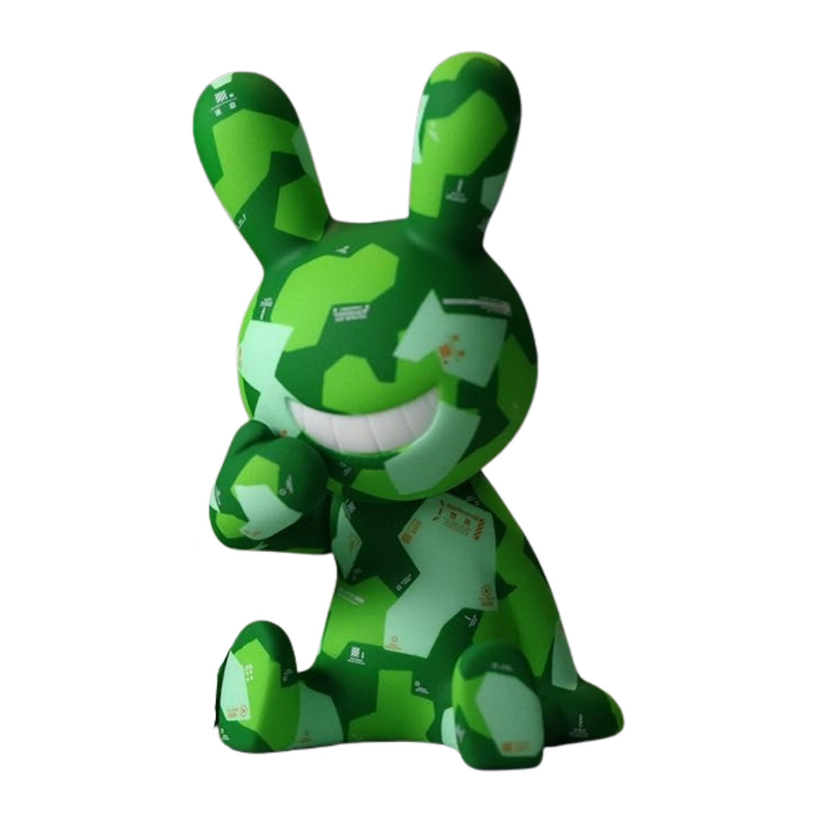 Green Camouflage Black Rabbit