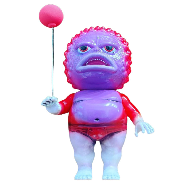 Old School Buddha Boy with a Red Balloon by Kaiju One