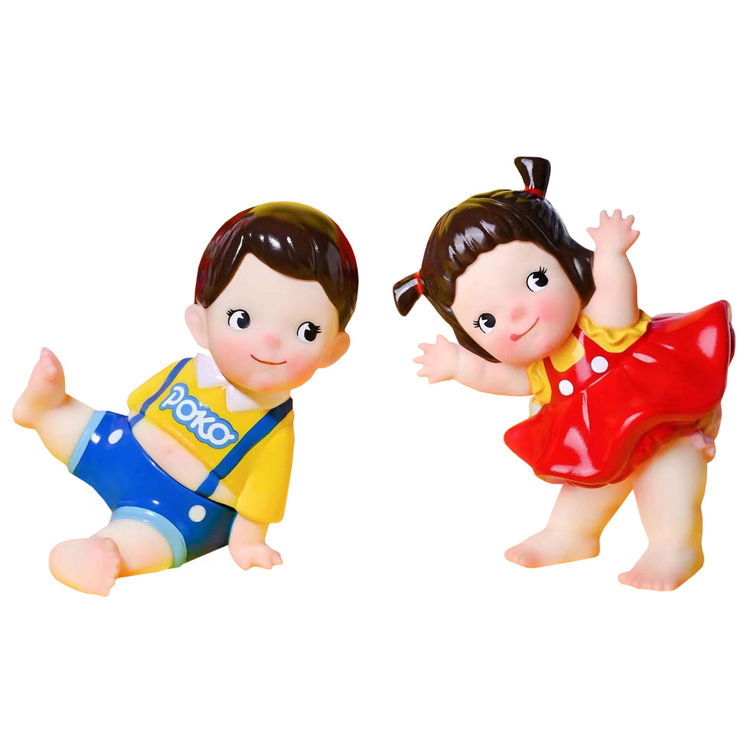 Retro style ￼PEKO milk girl & milk boy by Fujiya