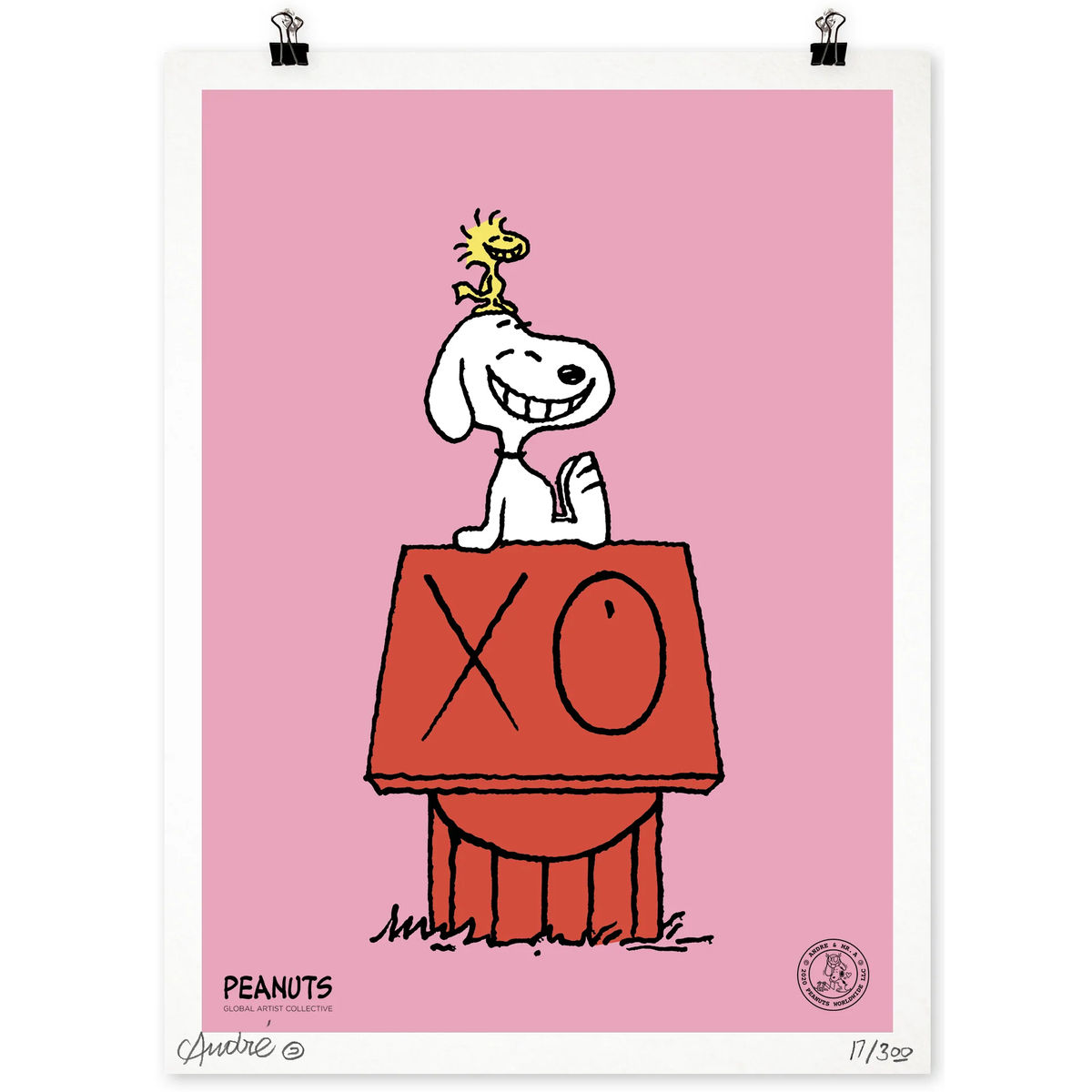 Pink Snoopy & Woodstock on Red House