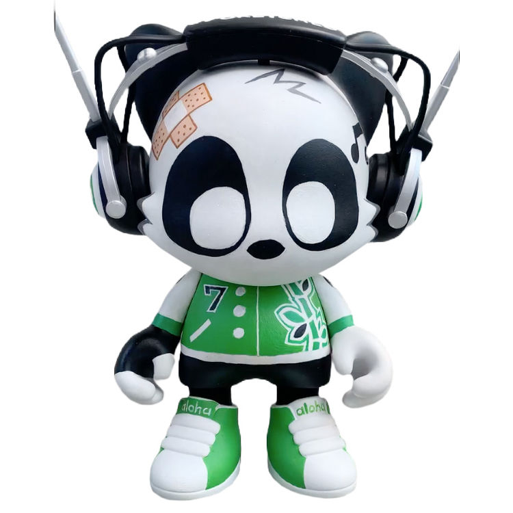 Sad Panda Lost in Music by 7Sketches