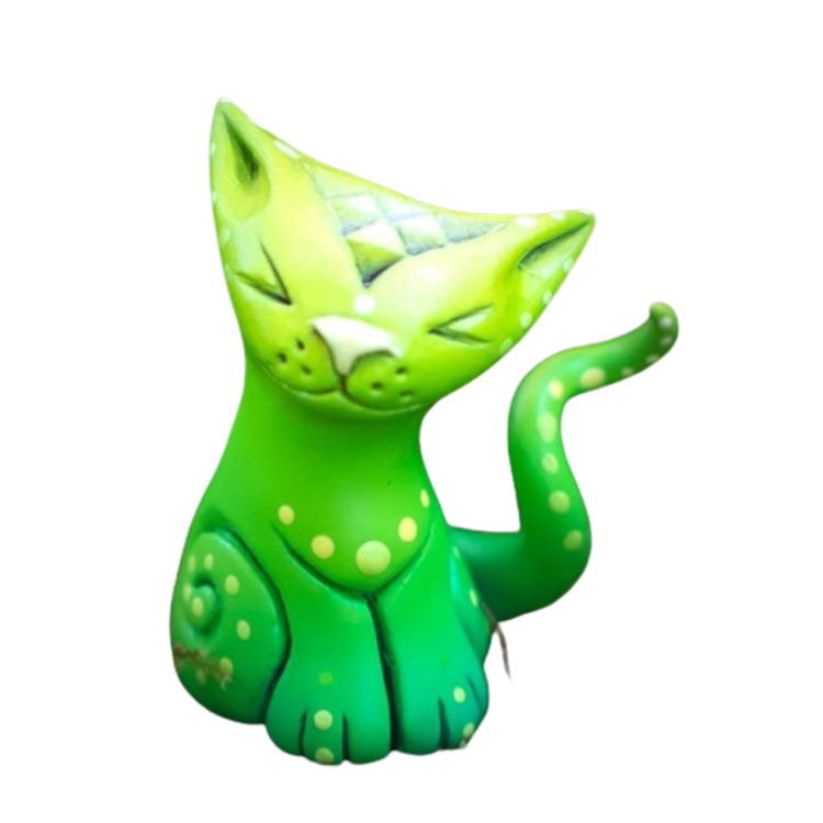 Green Cosmic Cat by Miss Muju