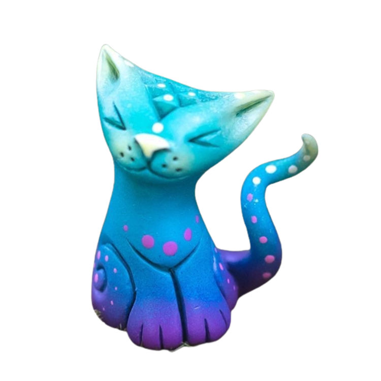 Blue Cosmic Cat by Miss Muju