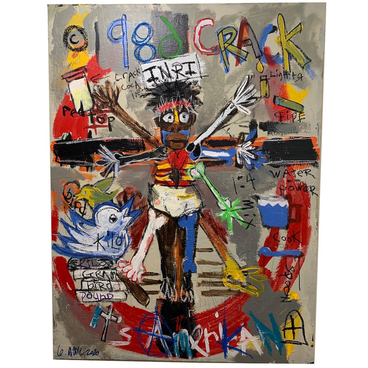 Crucifixion of a Crack Baby | Crack Epidemic Viturian Baby MCMLXXXVI by B. Robert Moore