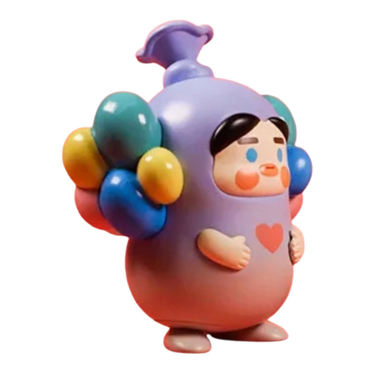 Purple Pink Burning Balloons by Quark Planet