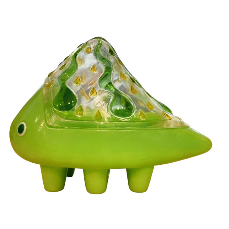 Green Retro Glass Togemaru by Hana Music