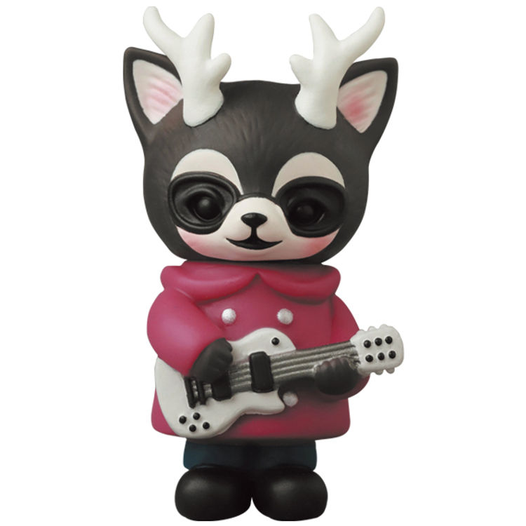 Red Guitar Morris the Cat with Antlers by Hinatique (Kaori Hinata)