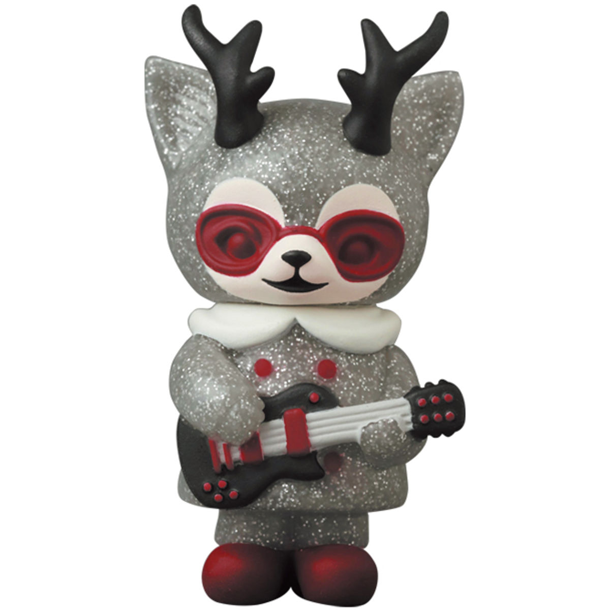 Gray Guitar Morris the Cat with Antlers