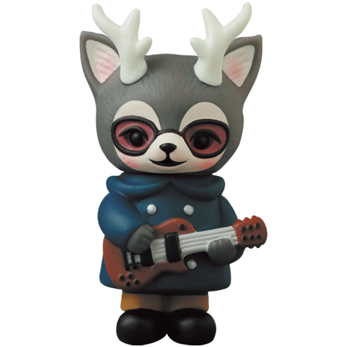 Blue Guitar Morris the Cat with Antlers