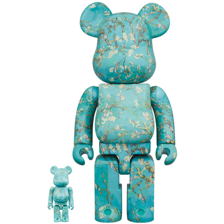 100% & 400% Almond Blossom Be@rbrick (Set) by Vincent Van Gogh