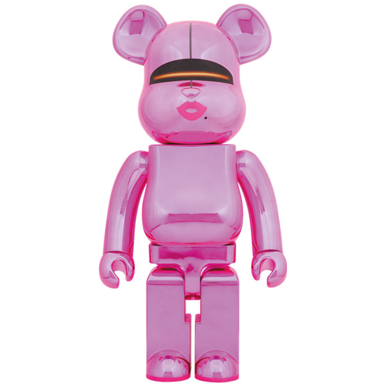 1000% Pink Gold Chrome Sorayama x 2G Be@rbrick by Hajime Sorayama
