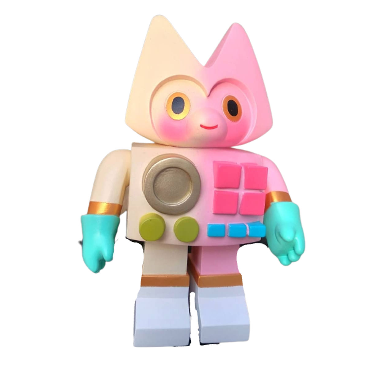 Peach Pink Vegan Robot