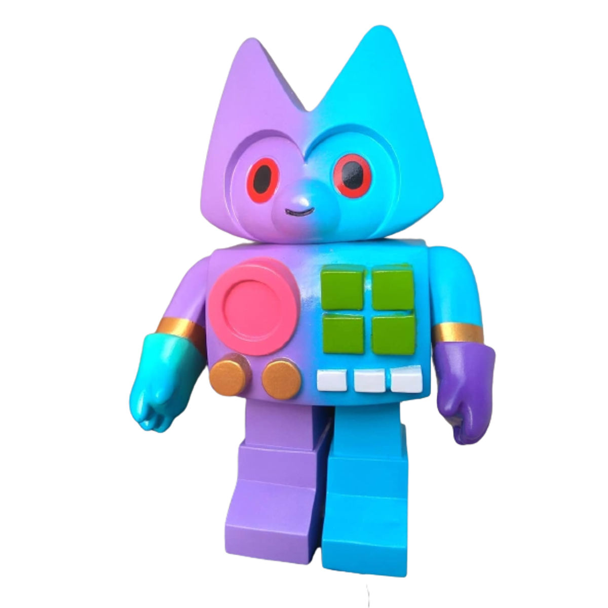 Purple Blue Vegan Robot