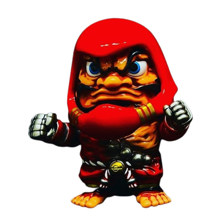 Red Super Deformed Daruma Z V1 by Kaiju One