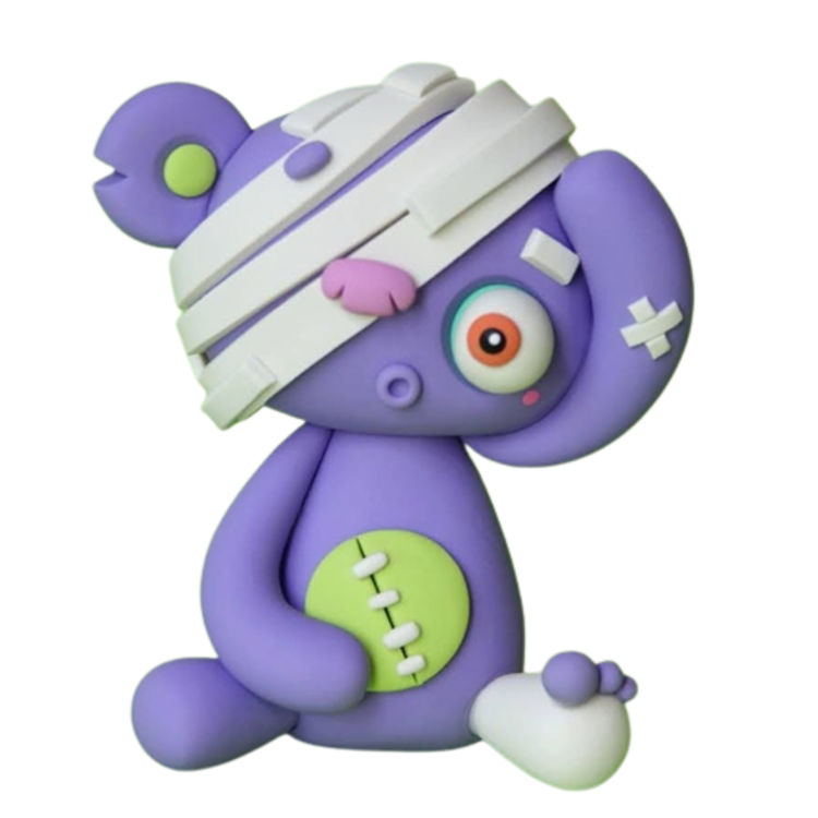 Purple Teddy Bear by Little Lazies (Leah Williams)