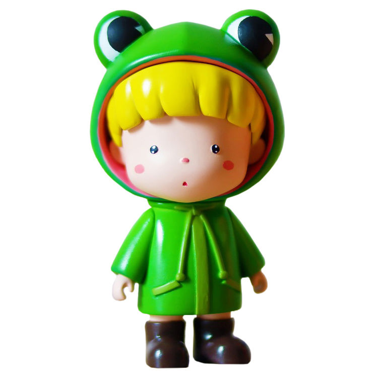 Little James Frog Raincoat Green by Jemusu Studio