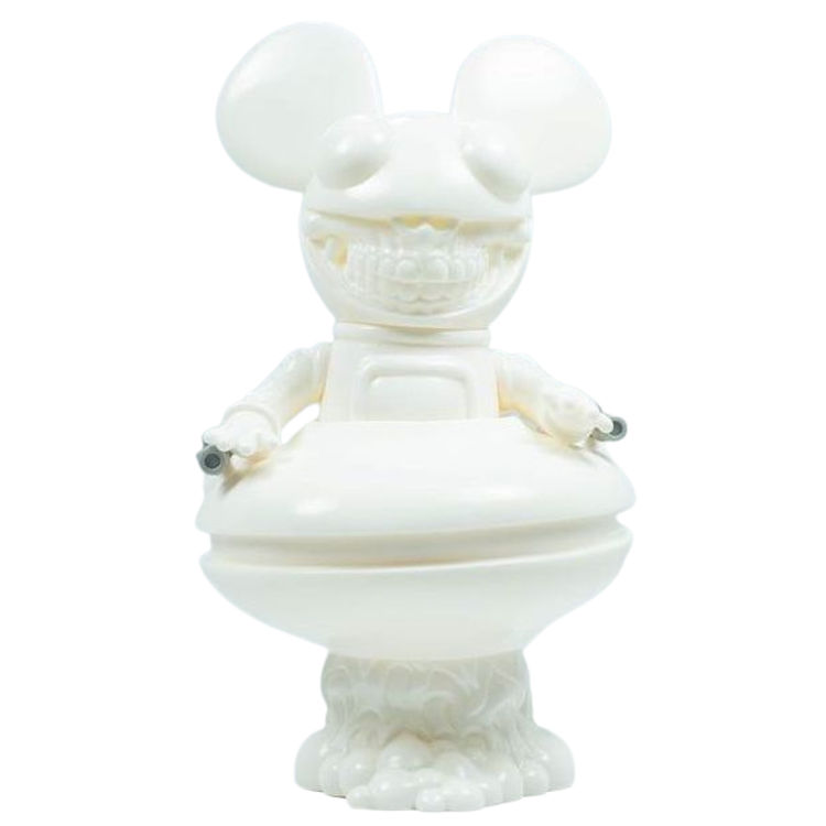 Unpainted White Deadmau5 Grin by Ron English