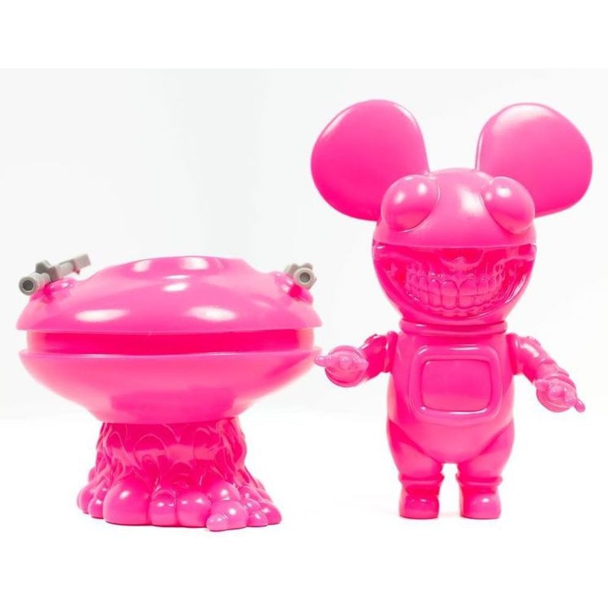 Unpainted Pink Deadmau5 Grin