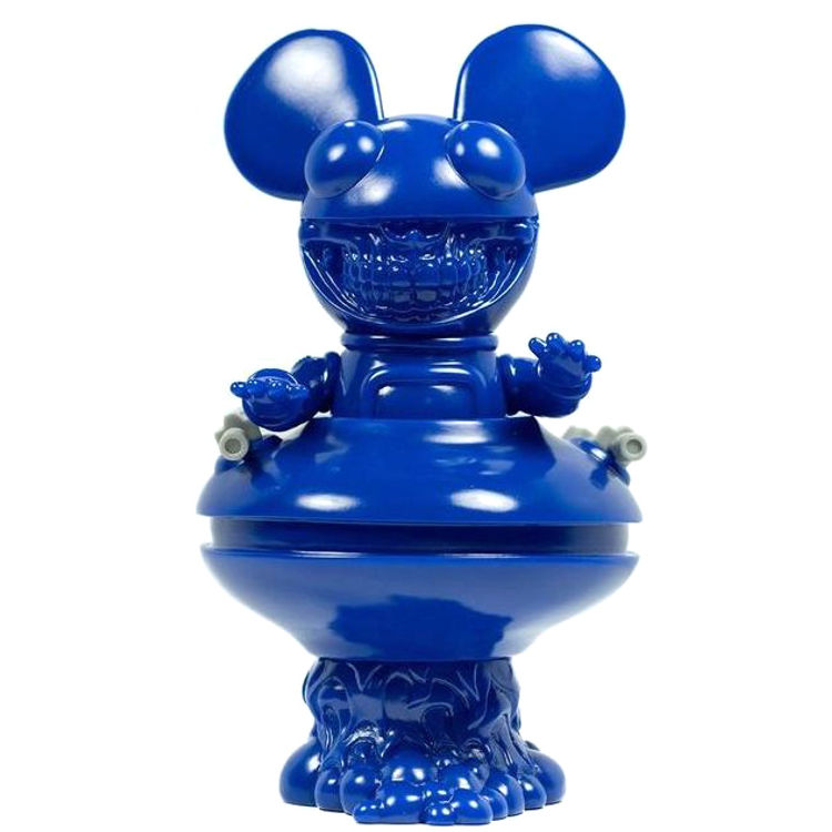 Unpainted Blue Deadmau5 Grin by Ron English