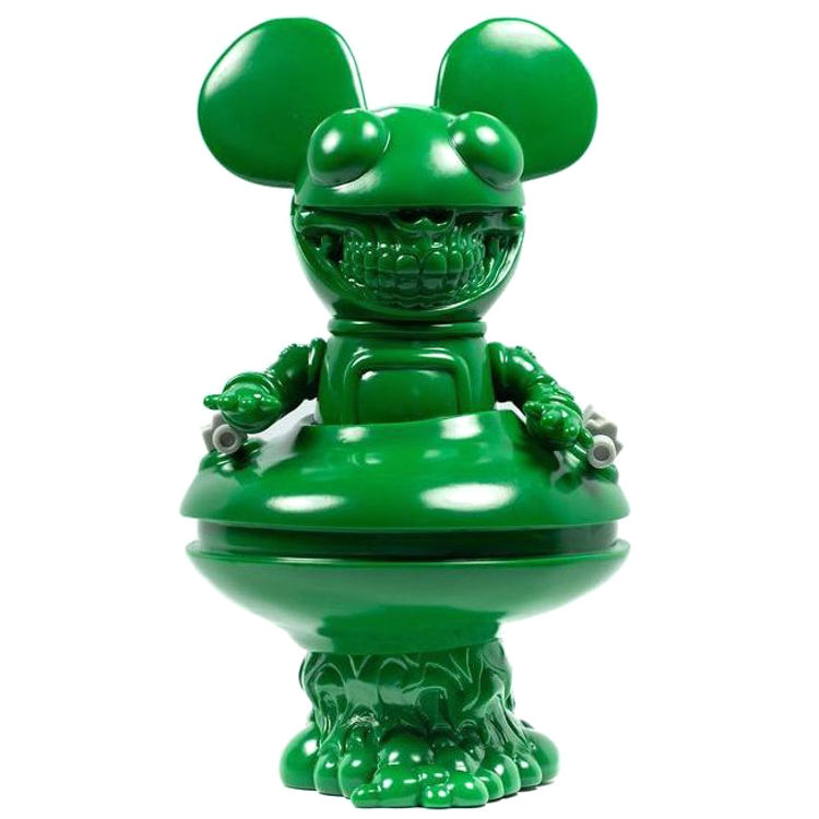 Unpainted Green Deadmau5 Grin by Ron English
