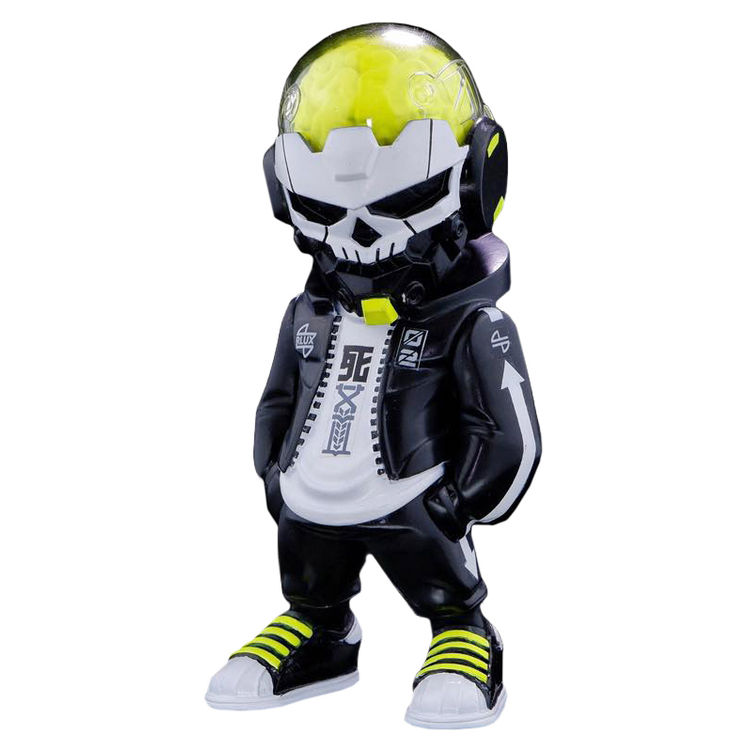 3" Neon Cyber Skull by RLUX Customs