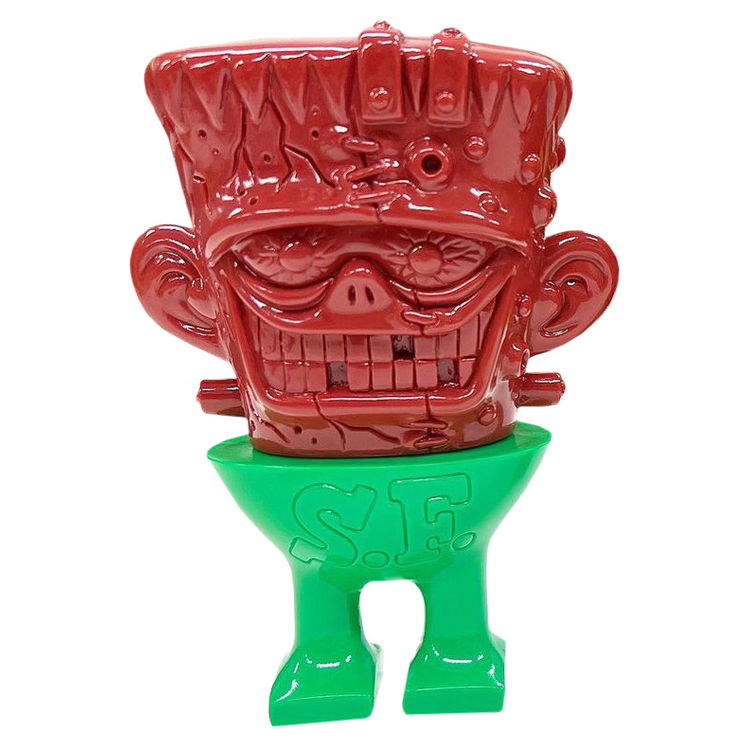 Brown Green Space Friend Franken Crack by Knuckle (Little Chop Design)