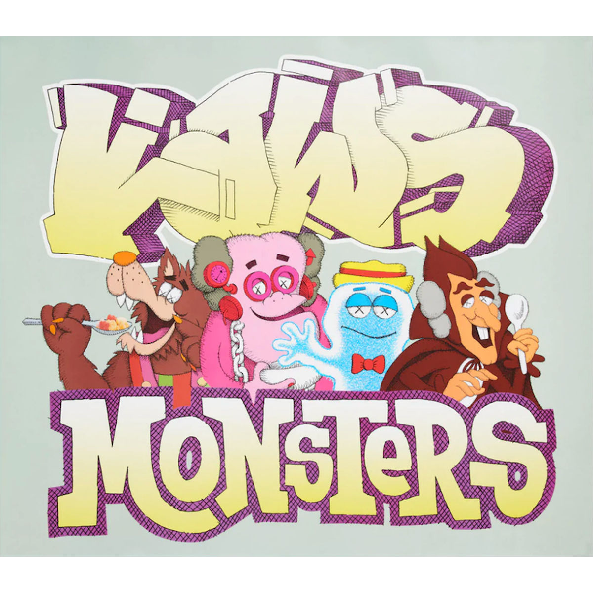 Kaws x Monsters Poster