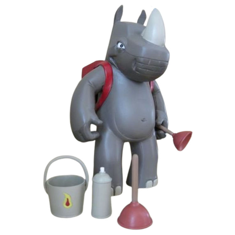 Grey Rumpus Rhino by Scribe (Donald Ross)
