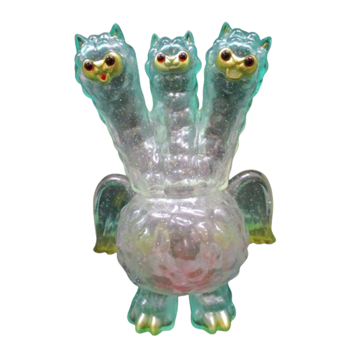 Clear Green / Gold Glitter King Pacara