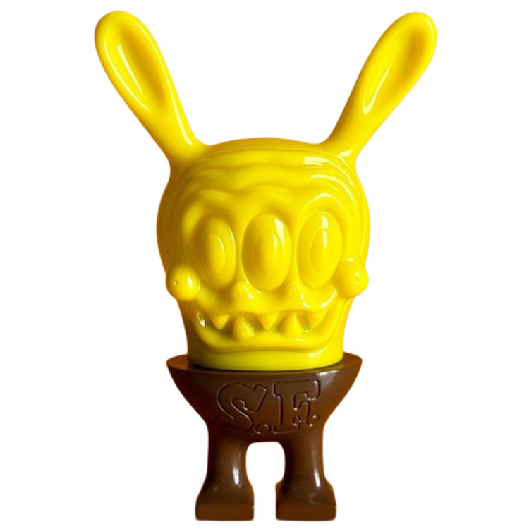 Yellow & Brown Bunny Head Space Friend by Knuckle (Little Chop Design)