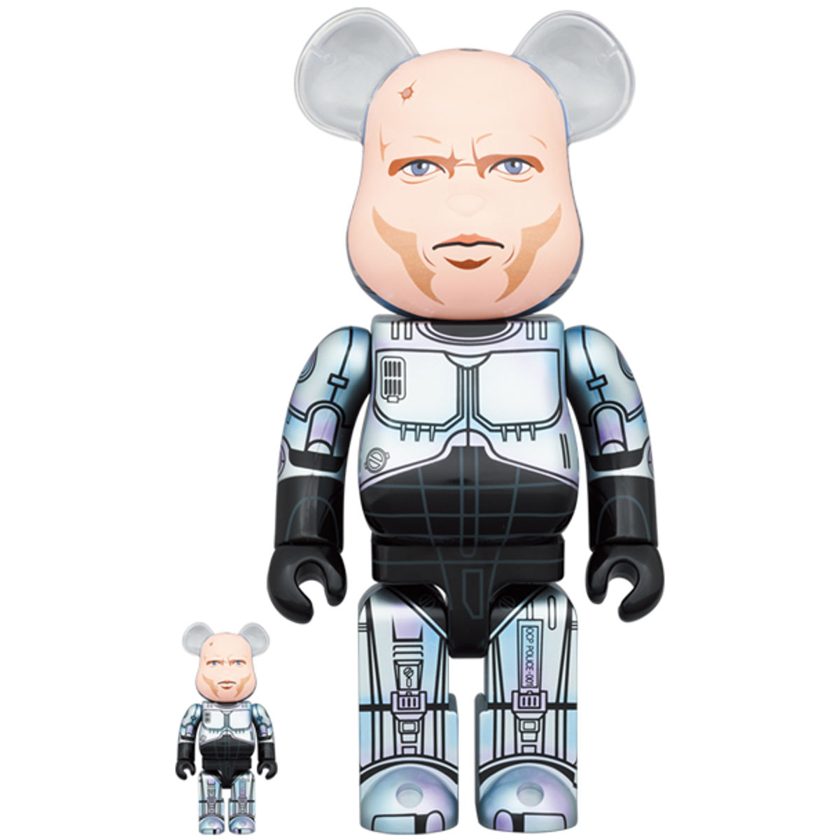 100% & 400% Murphy Head : Robocop 2 Be@rbrick (Set)