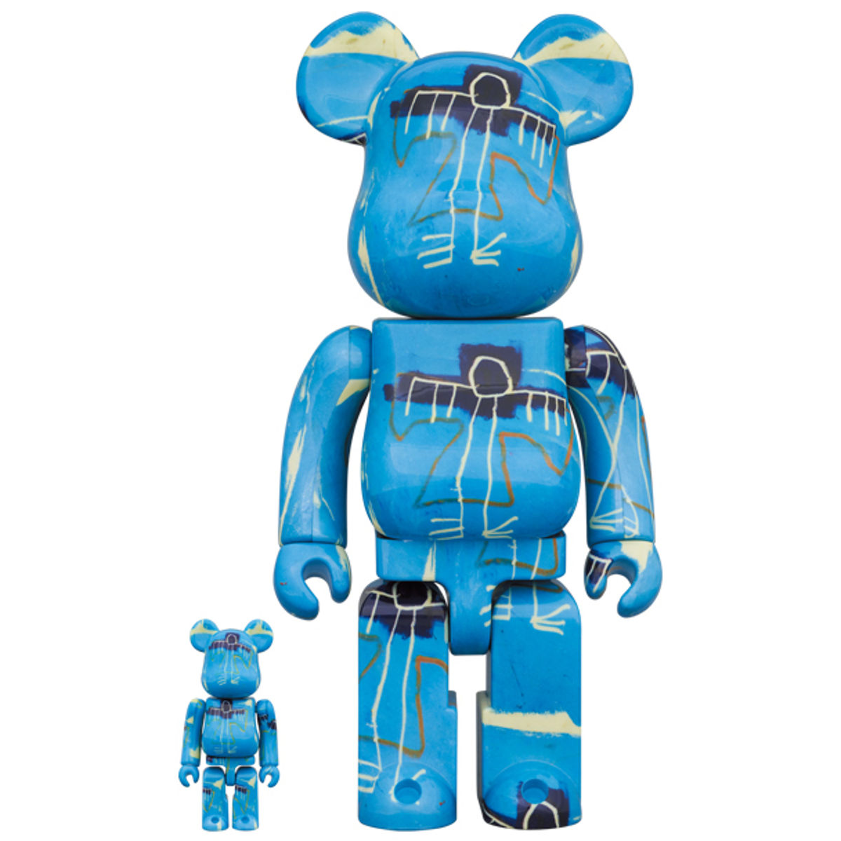 100% + 400% Jean-Michel Basquiat #9 Bearbrick (Set)
