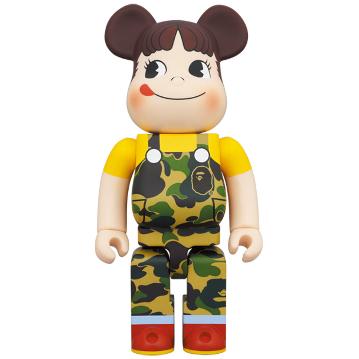 100% + 400% Green Peko-Chan x BAPE Bearbrick (Set)