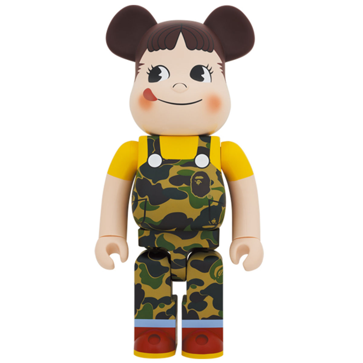 1000% Green Peko-Chan x BAPE Bearbrick
