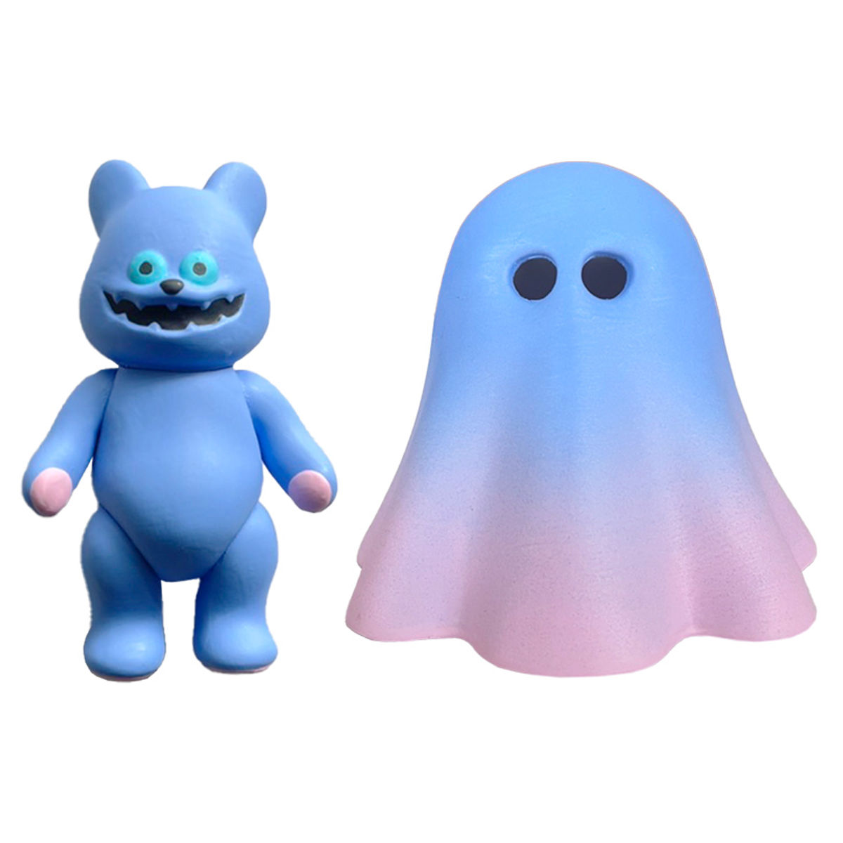 My Ghost Bear Blue Pink Faded